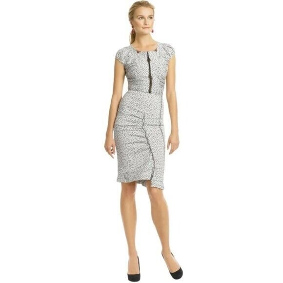 Nina Ricci Linen Knee-Length Dress Size: XS/S | US 2-4, FR36 NEW - Picture 2 of 10